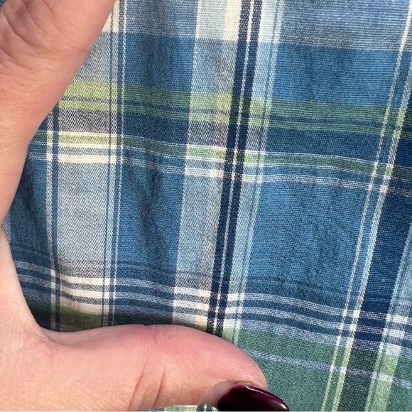 VTG 90's/Y2k Blue Green White Plaid A. BYER California Halter Dress VTG Sz  13 - Picture 3 of 12